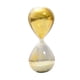thumbnail image 3 of Reloj de arena de cristal de 30 minutos, decoración de mesa, reloj de arena decorativo, regalo de cumpleaños Dorado, 3 of 9
