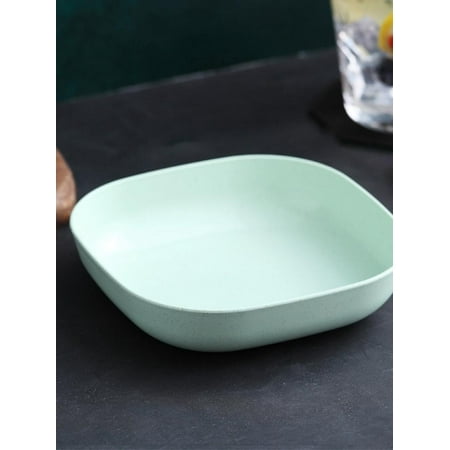 

Simple Solid Color Square Salad Bowl Wheat Straw Pasta Bowl Lightweight Food Bowl Party Soup Dessert Rice Snack Plate