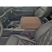 Auto Console Covers- Fits the Ford F-150 2021-2024 Center Console Armrest Cover Waterproof Neoprene Fabric (Brown)