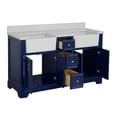 thumbnail image 6 of Zelda 60" Double Farmhouse Bathroom Vanity with Royal Blue Cabinet and Quartz Top, 6 of 6