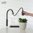 thumbnail image 4 of KIBI High Arc Pull Out Single Level Lead Free Brass Kitchen Faucet with Sprayer & Soap Dispenser, 4 of 10