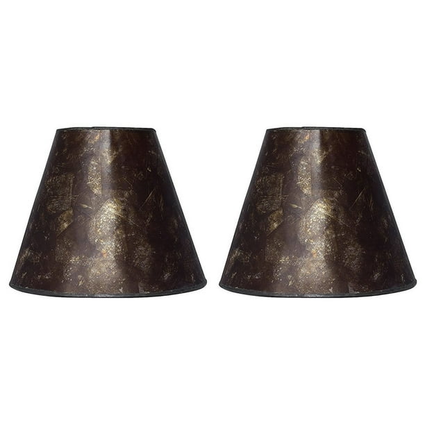 Urbanest 3x6x5 Mica Chandelier Lamp Shade Amber Set Of 2 Com Urbanest 3x6x5 Mica Chandelier Lamp, Mica Drum Shade Chandelier