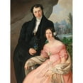 thumbnail image 2 of Eduard Ritter 19x24 Black Ornate Framed Double Matted Museum Art Print Titled: Portrait of Anton Zhuber and His Wife Theresia Zhuber, 2 of 5