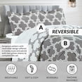 thumbnail image 3 of 3 Piece Reversible Down Alternative Comforter Set - Lightweight All Season Comforter with Two Shams - Quilted Duvet Insert with Box Stitched –Hypoallergenic, Soft, Fluffy (King, Light Grey), 3 of 7