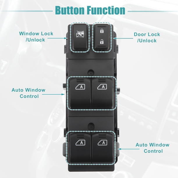 Interruptor De Ventana Eléctrica Delantero Izquierdo Compatible Con