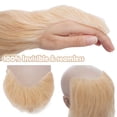 thumbnail image 6 of Benehair Forehead Hairline Men Toupee Topper Thin Full PU 100% Russiian Human Hair Piece Blonde Hair Piece(4cm*18cm ), 6 of 8