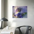 TIAOTIAOHOU Canvas Wall Art for Bathroom Purple Candles and Lavender