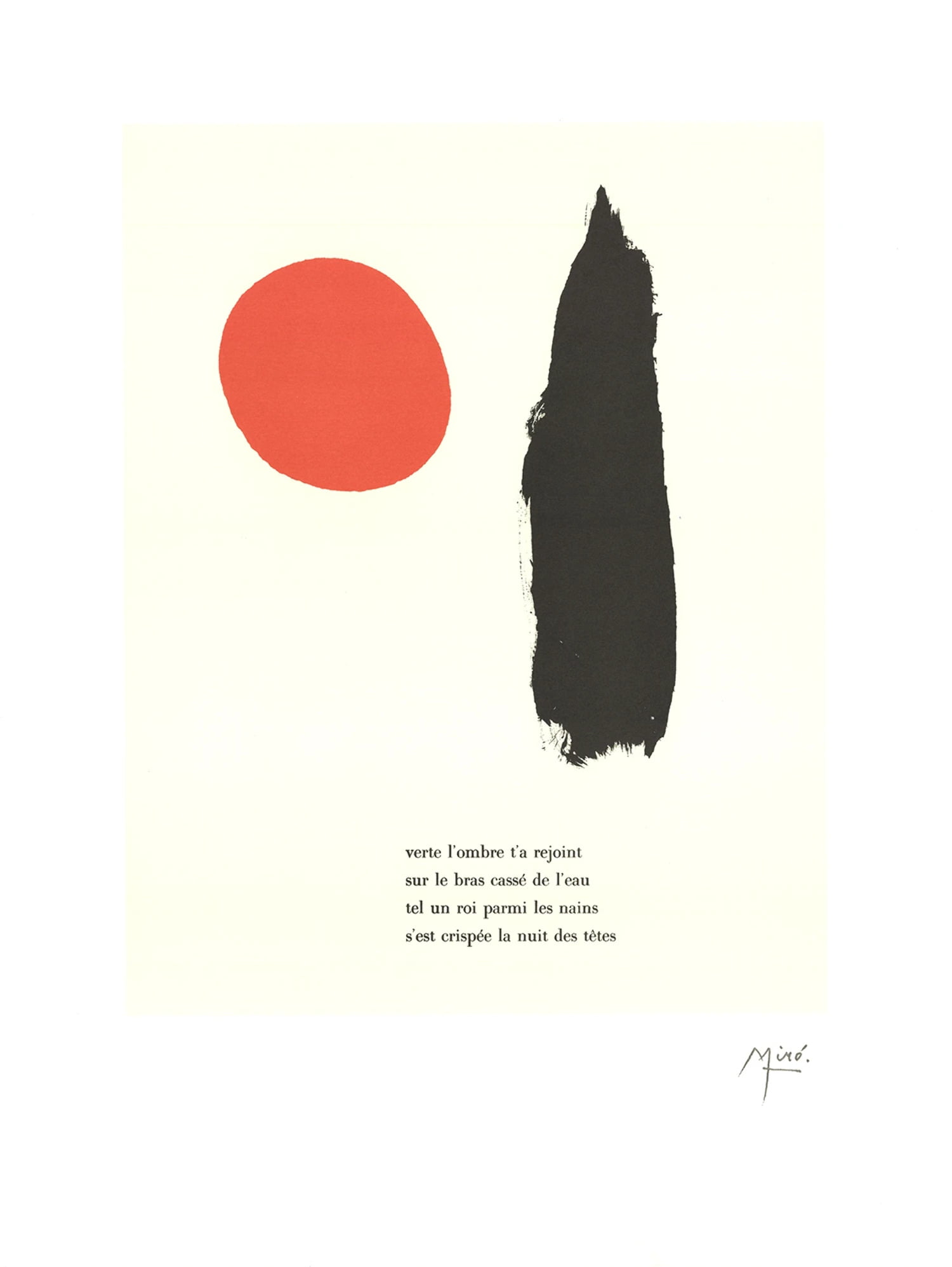 JOAN MIRO Illustrated Poems-"Parler Seul" VIII 23.5" x 17.75" Lithograph 2004 