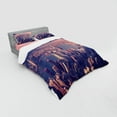 thumbnail image 3 of City Duvet Cover Set, Dreamy View of Chinese City Hong Kong Urban Scene Concept Victoria Harbor, Bedding Set with Shams and Fitted Sheet, 3 Sizes, by Ambesonne, 3 of 3