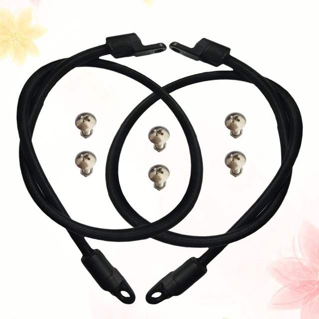 OULII 18Pcs Kayak Fittings Bungee Cord Fixed Buckle Kit with Screws Nuts for Boat Black Plastic