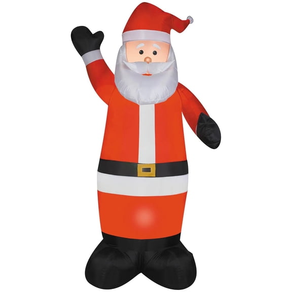 Gemmy 7 Ft Airblown Inflatable Waving Santa Christmas Yard Decoration - Red