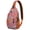 Tribal, variant on Lightweight Watermelon Print Travel Sling Backpack, Cute Tropical Fruit Pattern with Geometric Design, Durable Crossbody Bag for Beach and Summer Events