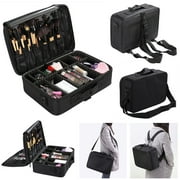 Angle View: Zimtown 16" Professional Makeup Bag Cosmetic Case Storage Handle Organizer Artist Travel Kit