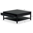 thumbnail image 2 of Safavieh Jaylessa Solid Wood 1 Drawer Coffee Table in Black, 2 of 12