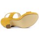 thumbnail image 5 of Sandalias Talón Abierto Plataforma Talón Grueso Para Mujeres Amarillo 39, 5 of 6