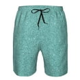 thumbnail image 3 of Logiee Teal Green Glitter Print Mens Swim Trunks Quick Dry Board Shorts,Breathable Hawaii Beach Shorts Swimwear Bathing Suits-XX-Large, 3 of 6