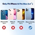 thumbnail image 3 of QHOHQ Paquete de 3 protectores de pantalla para iPhone 13 Pro Max de 6,7 pulgadas con 3 protectores de lente de cámara de vidrio templado, Ultra HD, dureza 9H, resistente a los arañazos, fácil instala, 3 of 3