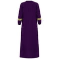 thumbnail image 4 of TSSOE Long Sleeve Muslim Abaya for Girls Liturgical Worship Costume Ramadan Prayer Robe Praise Dress Kaftan Maxi Gown Purple 10, 4 of 5