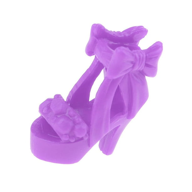 Sandalias de de flores de plástico de para muñeca 1/6 - , # D Púrpura