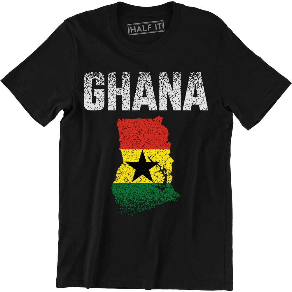 Ghana Flag Crest Ghananian National Soccer Football Pride Mens T-shirt