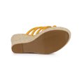 thumbnail image 5 of BLISSFUL STEP Women's Platform Strappy Slip on Espadrille Wedges Sandals, 5 of 6