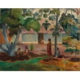 thumbnail image 2 of Gauguin, Paul 24x20 White Modern Wood Framed Museum Art Print Titled - The Large Tree, 2 of 4