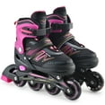 thumbnail image 2 of Graflsoa Adjustable Soft-Shell Inline Skates for Kids - Pink, Size M (EU35-38) - Lightweight & Durable Design, 2 of 6