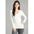 thumbnail image 7 of Emmalise Women's Casual Basic V-Neck Tshirt Long Sleeves Tee Top - Junior and Plus Sizes, 7 of 7