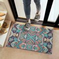 thumbnail image 2 of Multicolor Ethnic Paisley Pattern Door Rugs,Washable Non Slip Door Mats Indoor,Decorative Door Mats,Entry Mat Indoor for Entrance,Bedroom,Kitchen,Bathroom,16"x24", 2 of 6