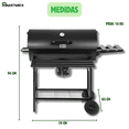 thumbnail image 3 of PARRILLA ASADOR DE CARBON TIPO BARRIL CON RUEDAS ACERO INOXIDABLE, 3 of 10