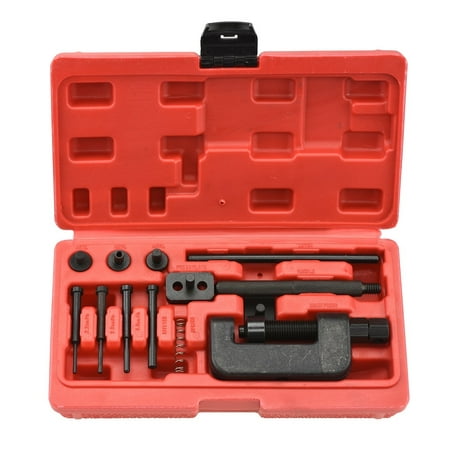 Neiko Chain Breaker Riveting Tool Kit | 13pc Set Cutting OHV Cam Drive ATV (Best Motorcycle Tool Roll)