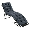 thumbnail image 6 of Topbuy Patio Chaise Lounge Cushion Recliner Quilted Thick Padded Seat Cushion w/Ties Gray, 6 of 7