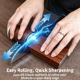 thumbnail image 4 of Tyasoleil Rolling Knife Sharpening Kit with Glove, 15°/20°Adjustable, Diamond Whetstone #3000/#1000/#400 Tumbler Sharpening Stone for Kitchen Knife, 4 of 7