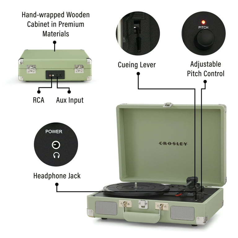 Crosley Cruiser Plus Vinyl Record Player with Speakers and