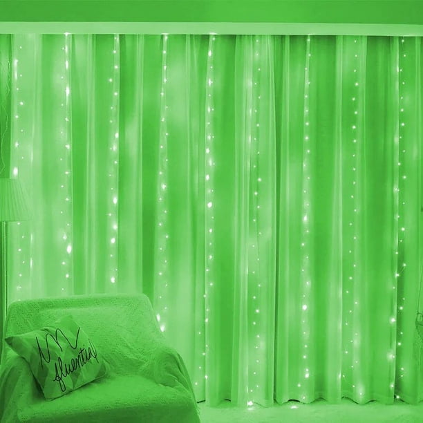 Guirnalda de luces LED de hadas de Navidad, cadena de luces de cortina, Control remoto incluido, decoración del hogar, dormitorio, ventana, iluminación de vacaciones