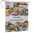 thumbnail image 3 of Shower Curtain Cartoon Art Bath Shower Curtains with 12 Hooks, Waterproof Washable Polyester Bathroom Home Decor Set 60x72 Inch Iron, 3 of 8
