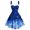 Blue, variant on HKEJIAOI Womens dress Women Vintage Christmas Color Snowflake Print Off Shoulder Party Dress Deals Clearance Purple