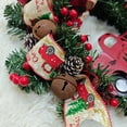 thumbnail image 6 of Farmhouse Red Truck Wreath for Front Door 17 Inch Christmas Wreath Plaid Bow-Knot Wreath Decoration for Outdoor Indoor Window Wall, 6 of 8