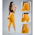 thumbnail image 3 of Capri Leggings With Side Pockets Size 10, 17" Inseam Bright Marigold, 3 of 6