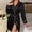 Black, variant on Women's Solid Color Strappy Bathrobe, Sexy Loungewear for Home, Wearable Outdoors, Ice Silk Pajama Cover-Up with Soft Fabric