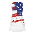 thumbnail image 7 of SELONE Women Midi Dress American Themed Sleeveless V Neck USA Flag Themed Apparel Red White Blue Wear Clothes Fourth of July Gifts Activewear M, 7 of 7
