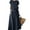 Navy Blue, variant on ZenCart Women's Boho Cotton Linen Maxi Dress Summer Short Sleeve Round Neck Long Dress with Belt And Pockets Casual Beach Sundress