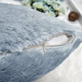 thumbnail image 5 of Home Soft Things Faux Fur Throw Pillow Cover 4 Piece Set-Dusty Blue - 20" x 20", 5 of 9