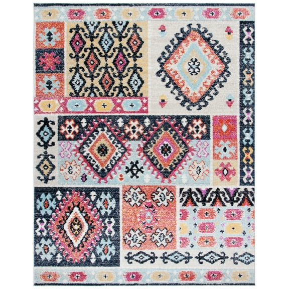 SAFAVIEH Adirondack Collection ADR224J Aqua / Fuchsia Rug