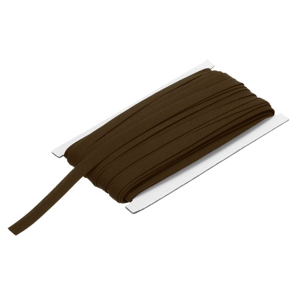2/5 Inch Double Fold Bias Tape Polyester Continuous Bulk Bias Tape for Sewing,Seaming (Dark Brown 25 Yards)