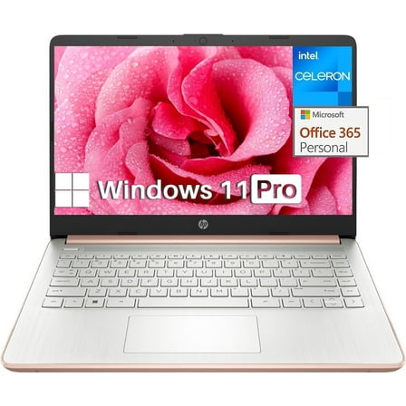 HP 14" Laptop for Student Business, Intel Quad-Core N4120, 16GB RAM, 192GB Storage(64GB eMMC 128GB Micro SD), 1-Year Microsoft 365, Windows 11 Pro, Stream Series, Webcam, WiFi, Ultra Light
