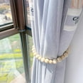 thumbnail image 2 of Set of 2 Curtain Tie Backs, Natural Wood Drape Tiebacks, Window Treatment, Farmhouse Garland, Boho Decor Curtain Holdbacks Accessories, 2 of 6