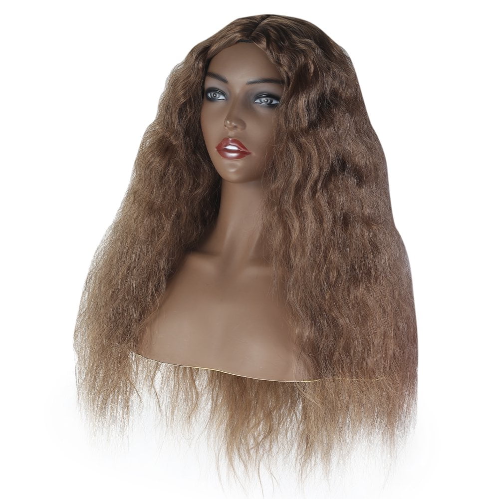 CNKOO Perruque Cheveux Humains Bouclés Péruviens Cheveux Ondulés Africains 39 Pouces Perruque Réglable