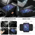 thumbnail image 6 of Jeiento Dolphin Car Accessories Set Auto Seat Cover Steering Wheel Cover Seatbelt Pad Trash Can Armrest Cover Pad Cup Holders Rearview Mirror Cover Handbrake Cover Set for SUV Van Truck, 14 Pack, 6 of 7