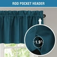 thumbnail image 4 of Blackout Curtain Valances for Kitchen Windows/Bathroom/Living Room/Bedroom Thermal Insulated Rod Pocket Valances for Windows, 2 Pack, 52" x 18", 4 of 8